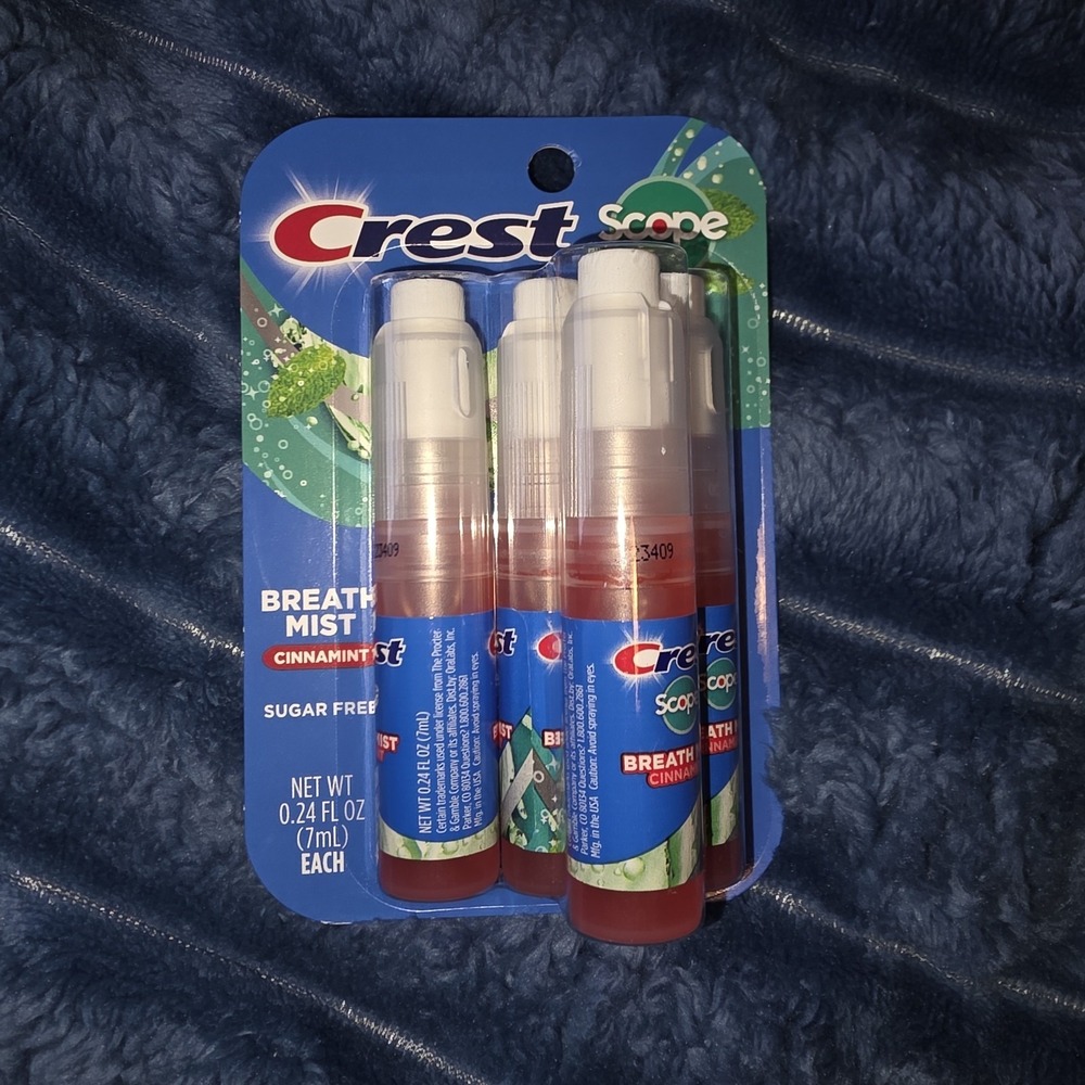 Crest Scope Breath Mist‎ Cinnamint Sugar Free Instant Freshness 4 Pack